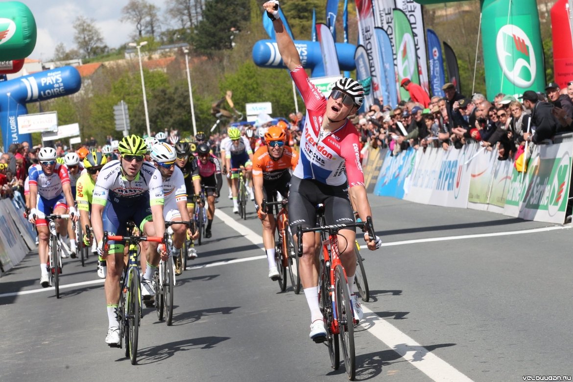 Матье ван дер Пул выиграл первый этап французской велогонки Circuit Cycliste Sarthe — Pays de la Loi